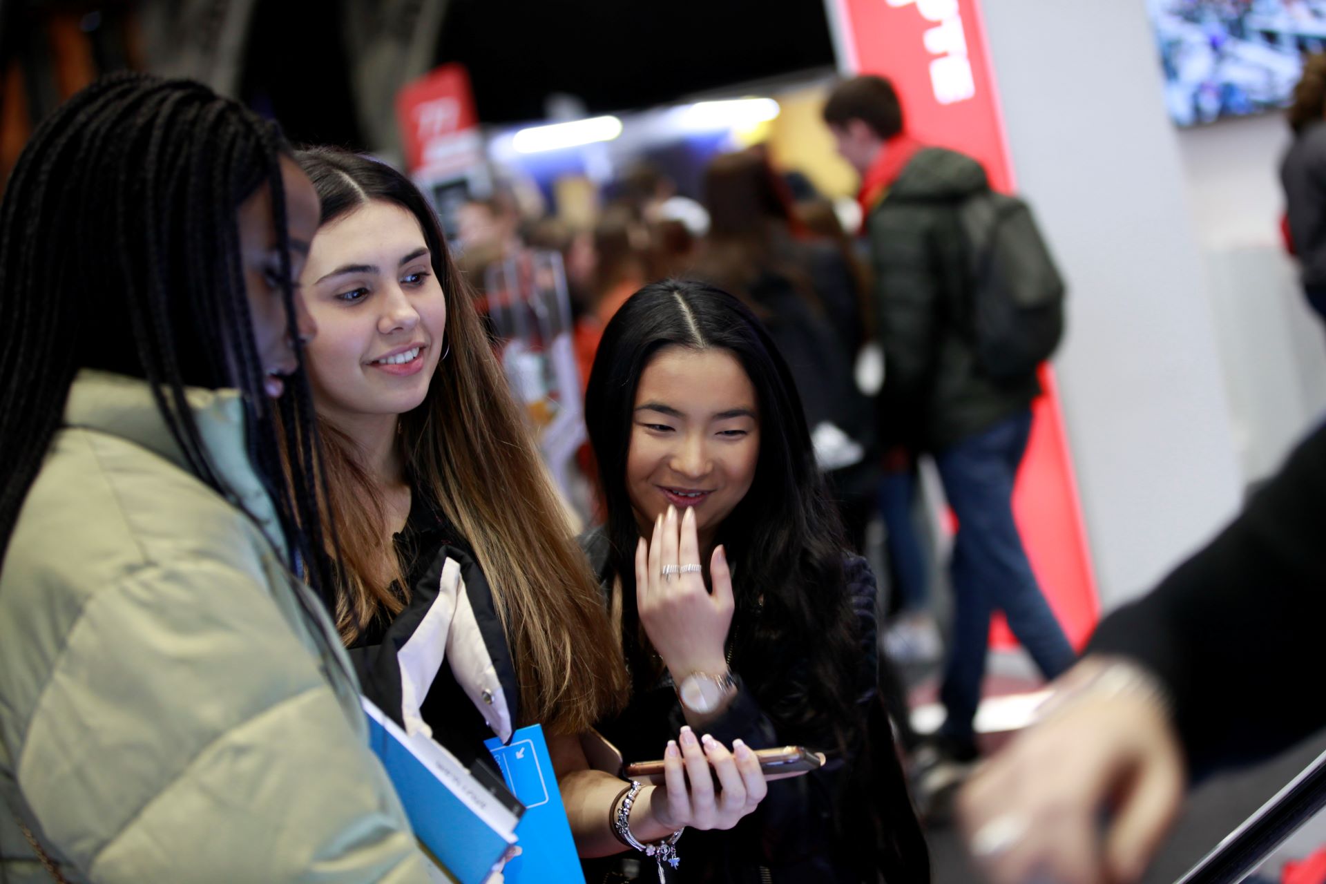 students at UCAS exhibition